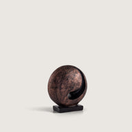Abstract Bronze Moon Sculpture