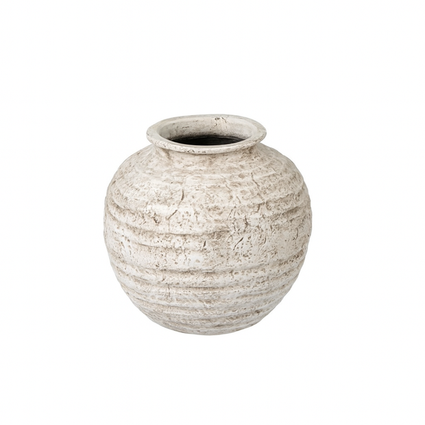 Antique White Terracotta Pot
