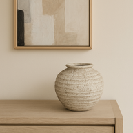 Antique White Terracotta Pot