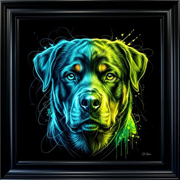 Rottweiler - Framed Animal Wall Art