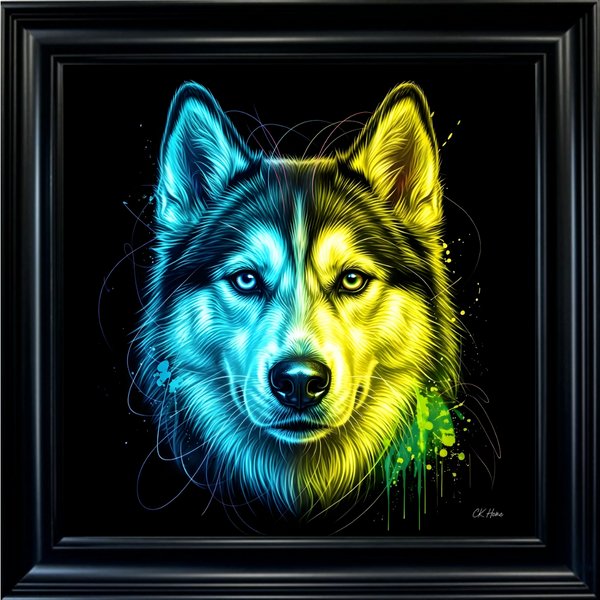 Husky - Framed Animal Wall Art