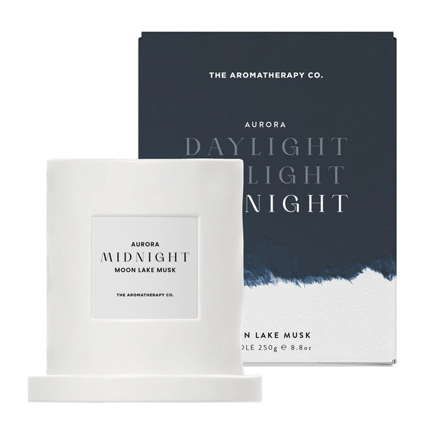 250g Aurora Midnight Ceramic Candle Moon Lake Musk