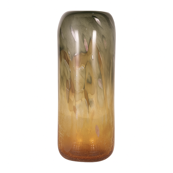 Amber Lustre Cylinder Vase