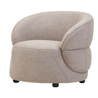 Daphne Taupe Chenille Curved Chair
