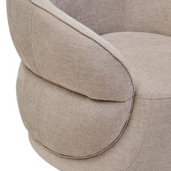 Daphne Taupe Chenille Curved Chair