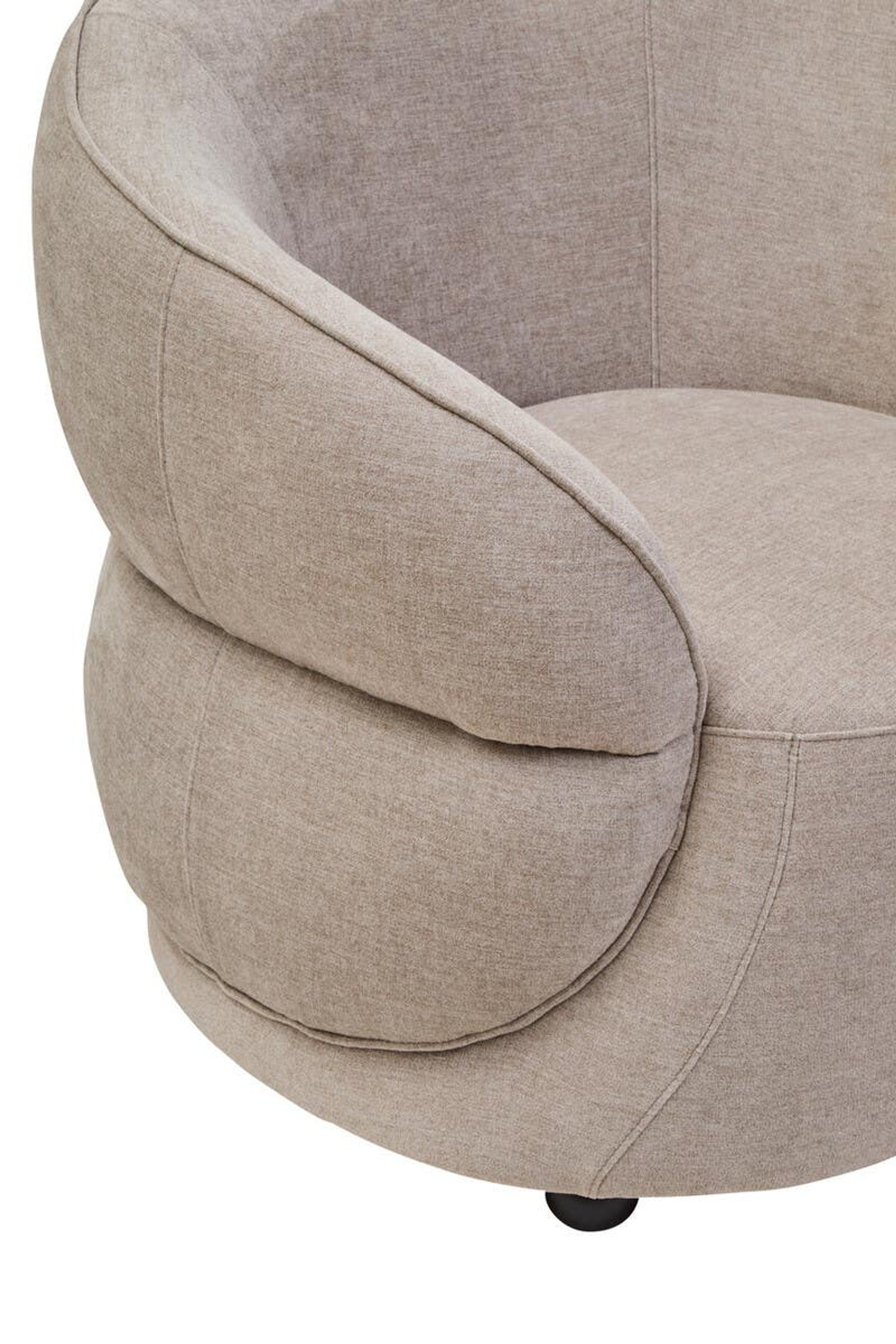 Daphne Taupe Chenille Curved Chair