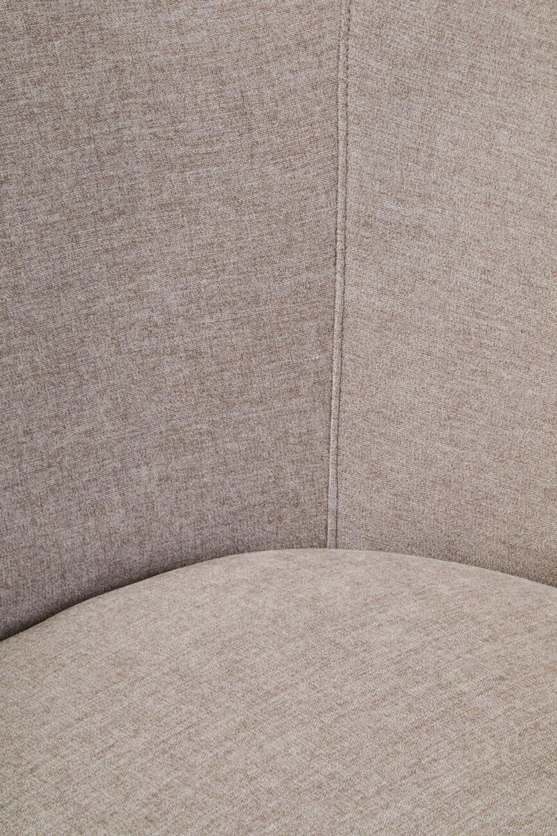 Daphne Taupe Chenille Curved Chair