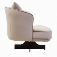 Hale Grey Velvet Swivel Chair