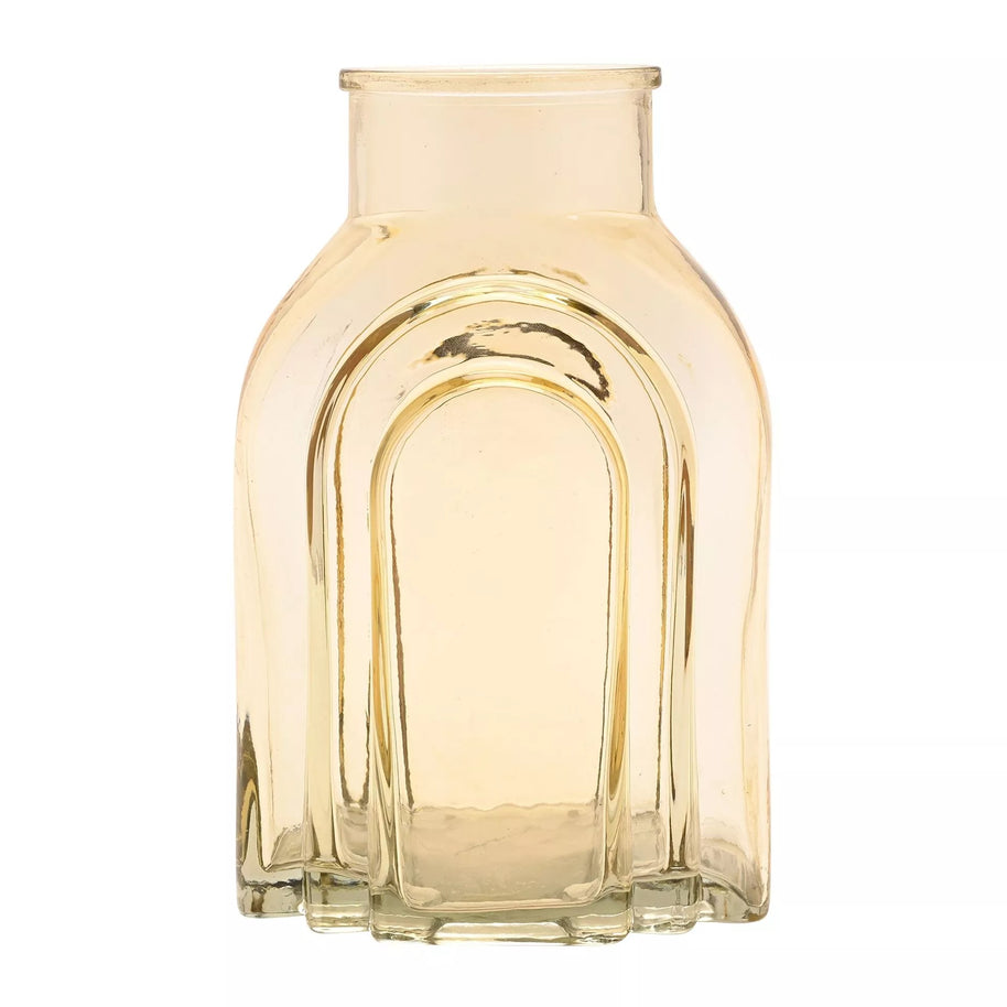 Hestia Glass Vase - Amber