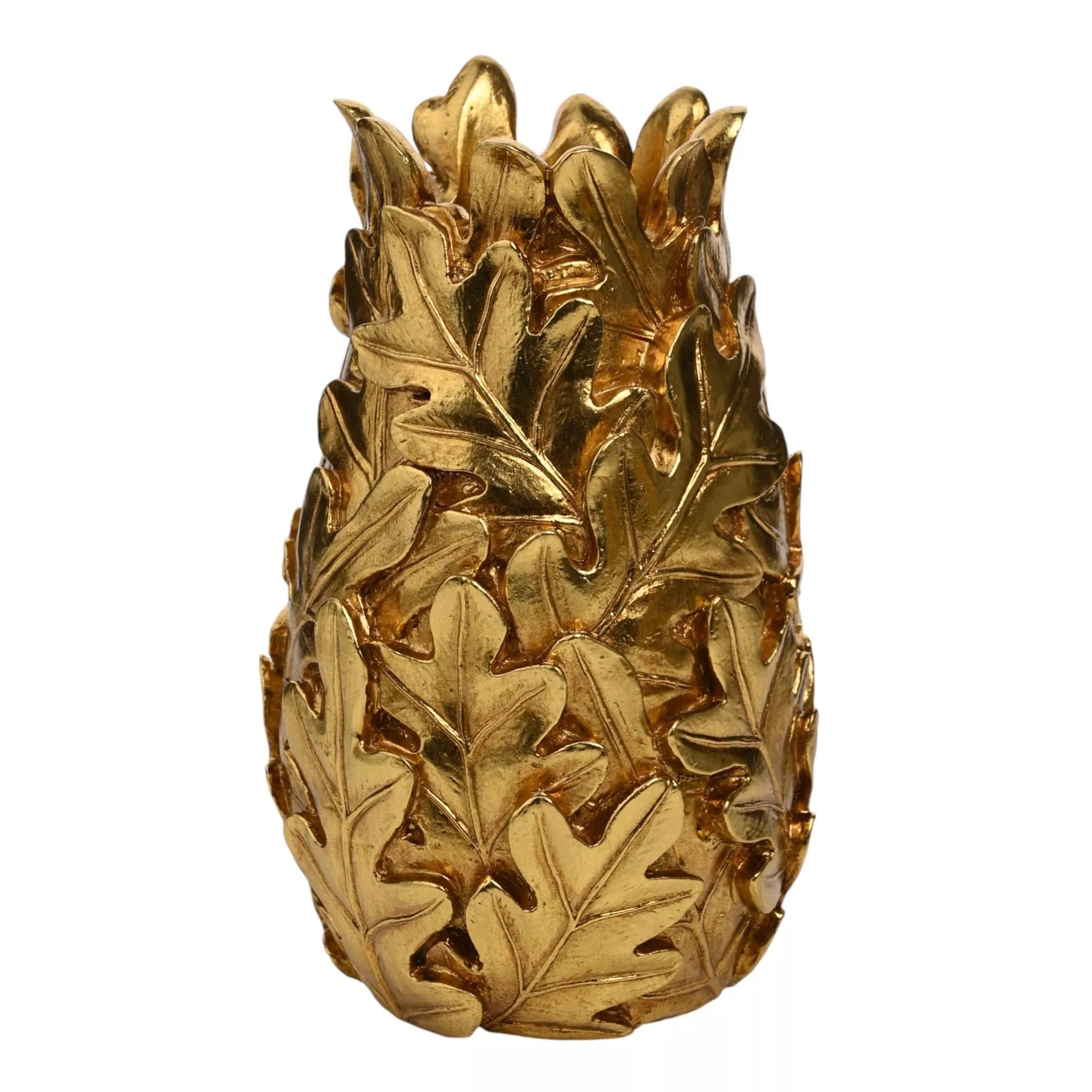 Hestia Gold Oak Leaf Vase