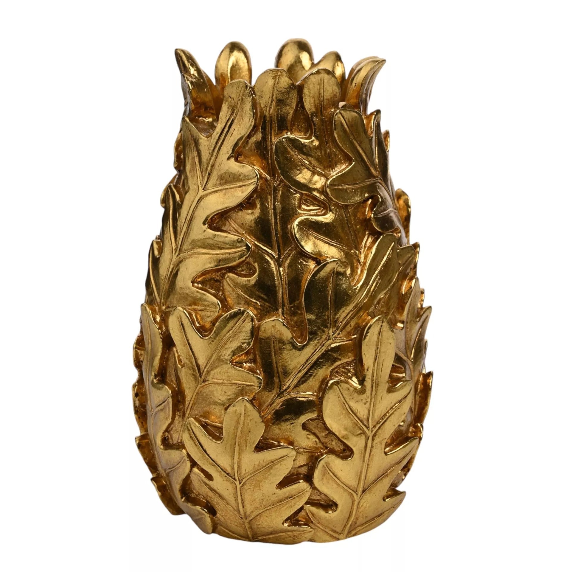 Hestia Gold Oak Leaf Vase