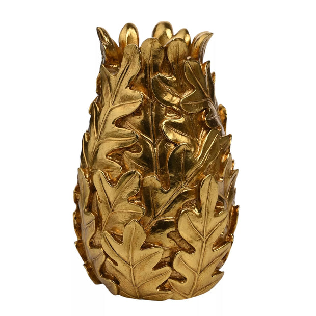 Hestia Gold Oak Leaf Vase