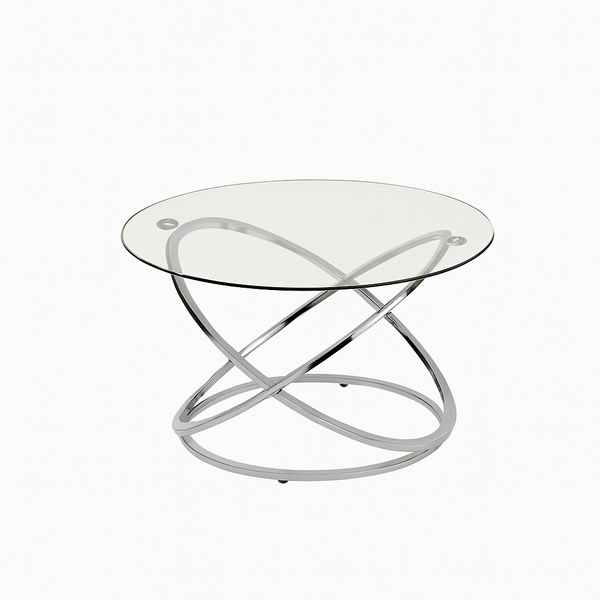 Chrome Coffee Table with a white background