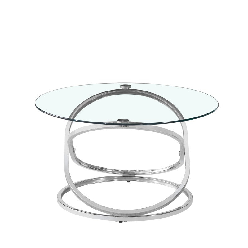 Rizzo Chrome Coffee Table