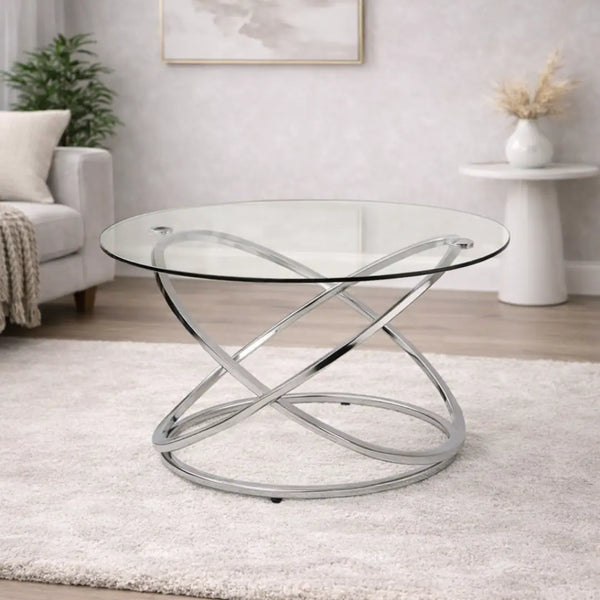 Rizzo Chrome Coffee Table CK Home & Fabrics