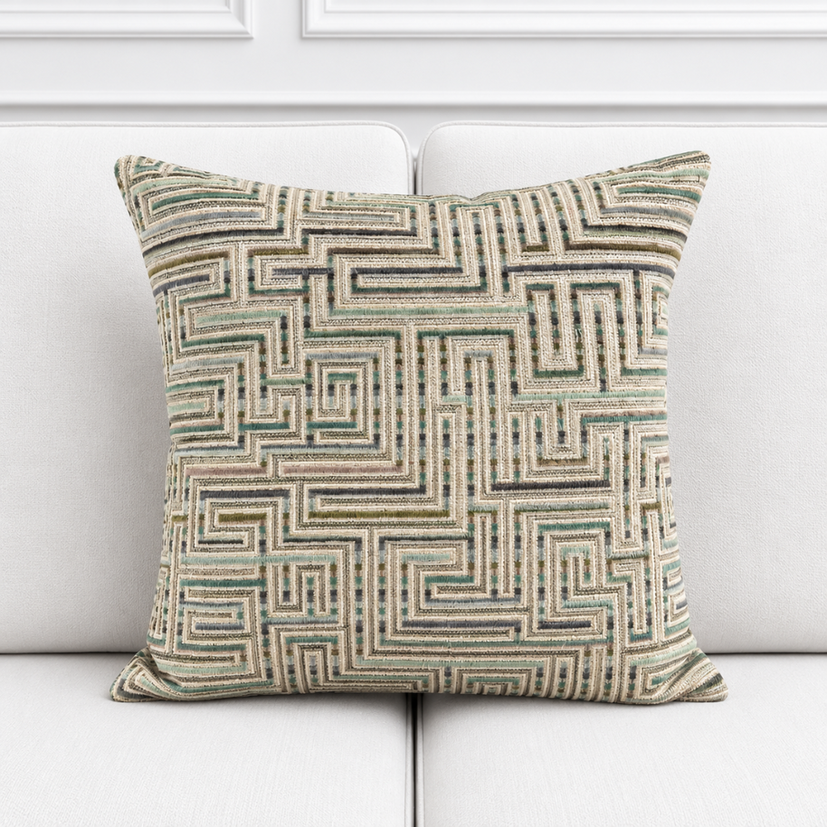 Sage Maze Cushion