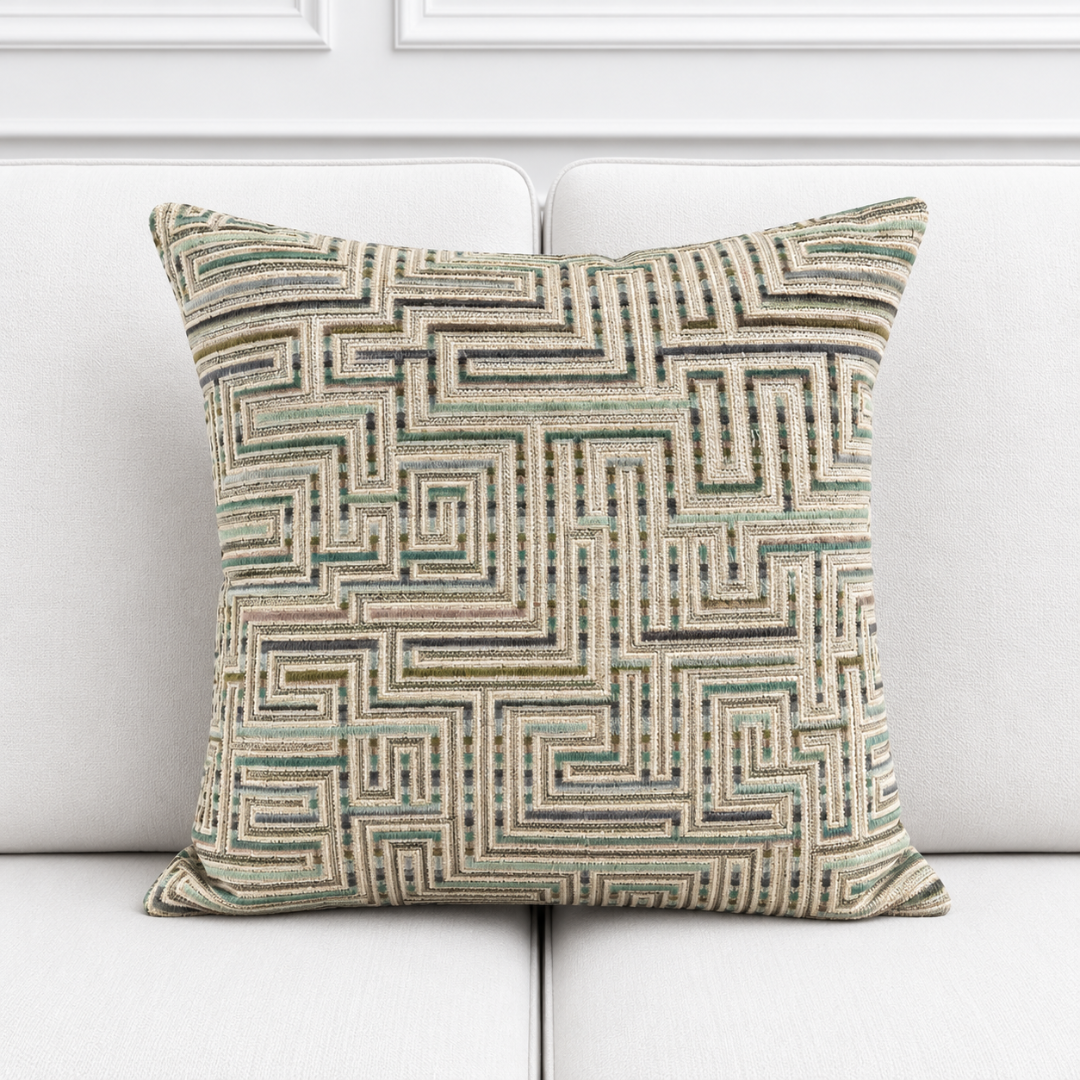 Sage Maze Cushion