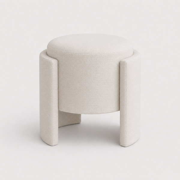 Taupe Round Stool