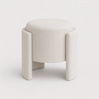 Taupe Round Stool
