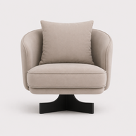 Hale Grey Velvet Swivel Chair