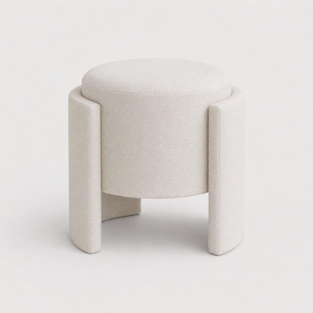 Taupe Round Stool