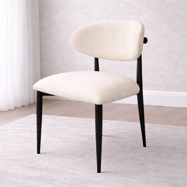 Linea Upholstered Dining Chair Soft Ivory