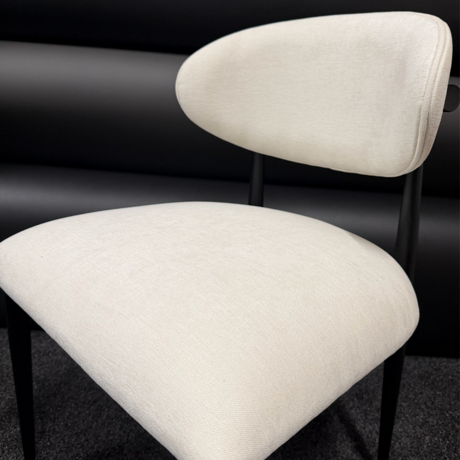 Linea Upholstered Dining Chair Soft Ivory