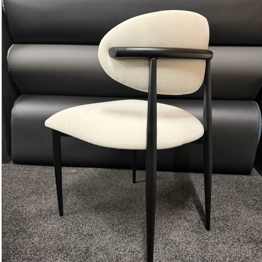 Linea Upholstered Dining Chair Soft Ivory