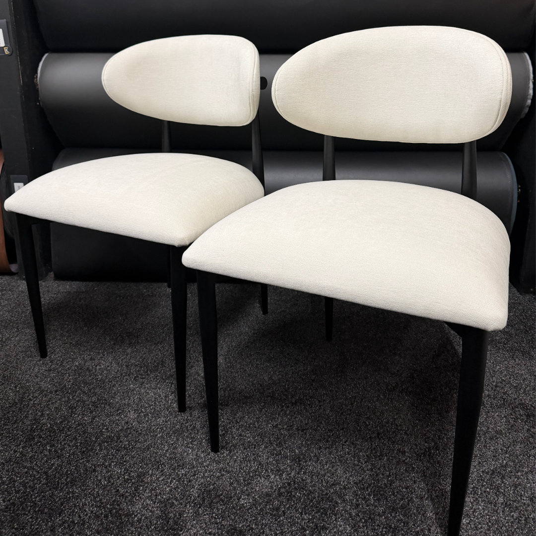 Linea Upholstered Dining Chair Soft Ivory