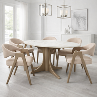 Marble Top Oval Dining Set