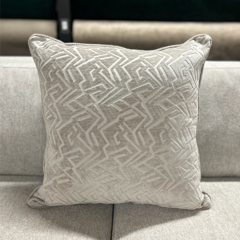 Soft Grey Geo Cushion