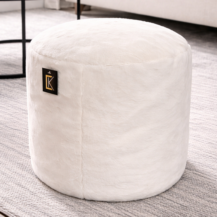 Corto Frost White Foot Stool
