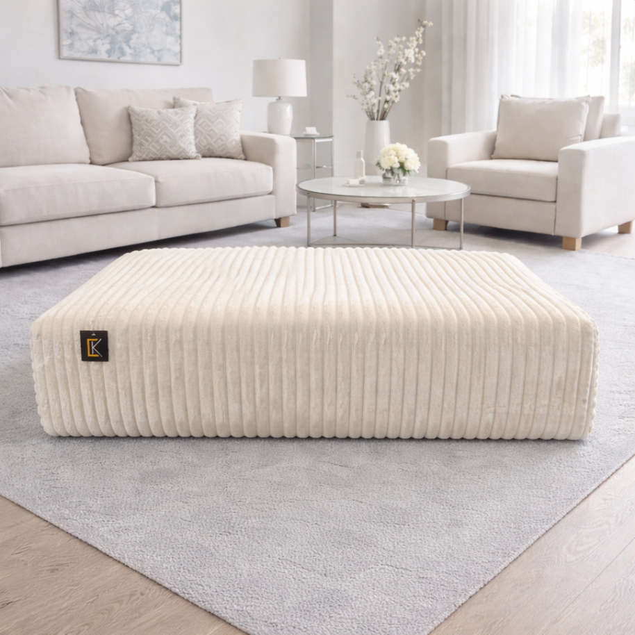 Tia Cream Foot Stool