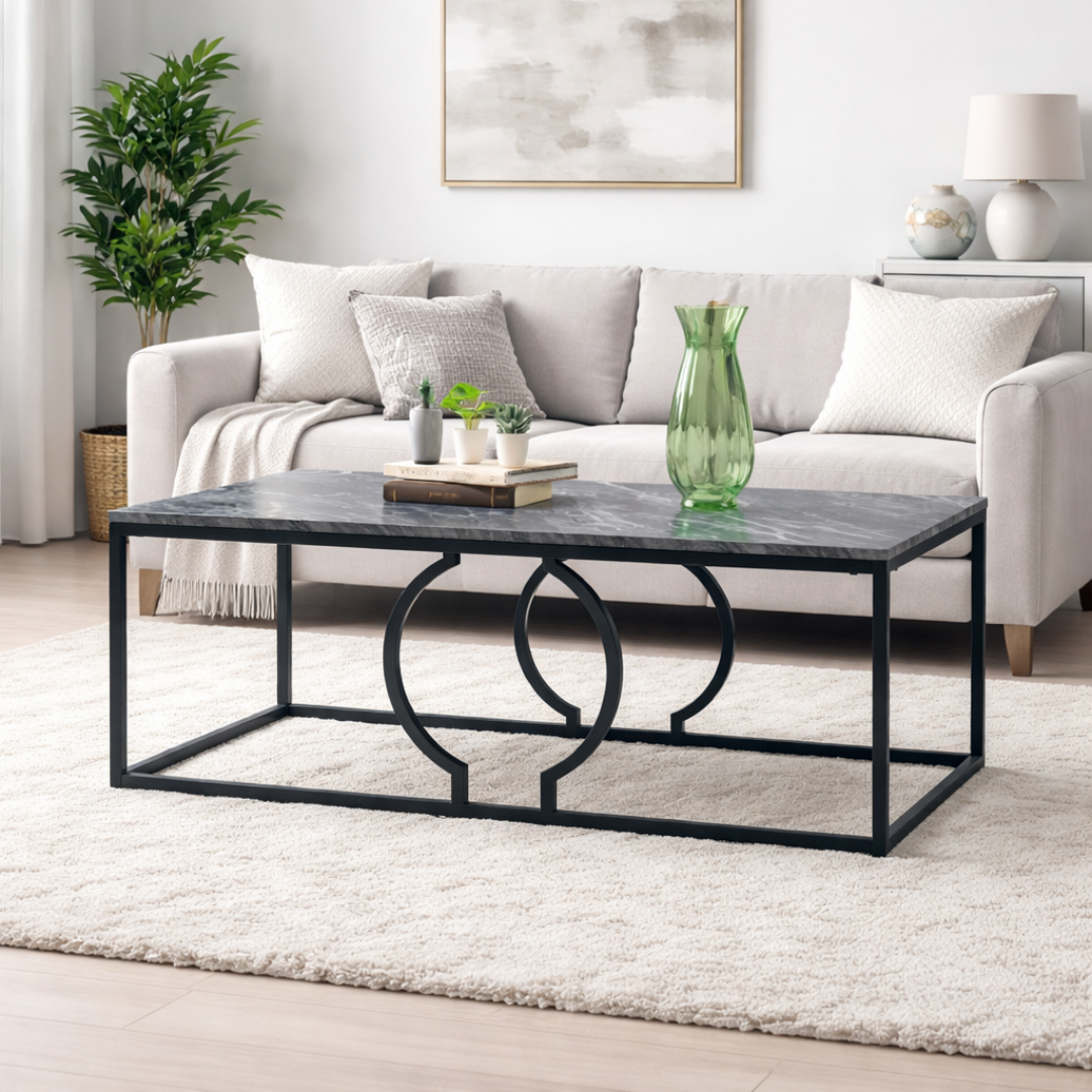 Alora Black Metal Coffee Table