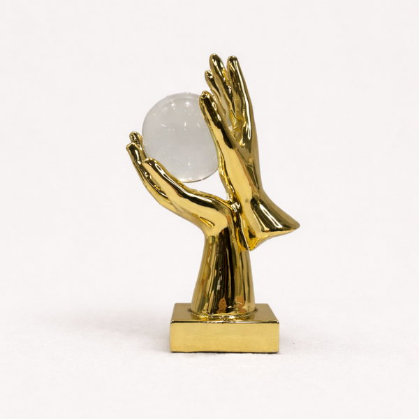 Golden Crystal Sphere Holder