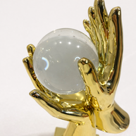 Golden Crystal Sphere Holder