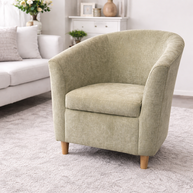 Tub Chair & Footstool - Flow Green Tea