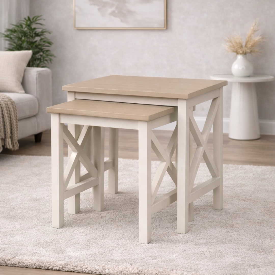 Linen 2 Nesting Table