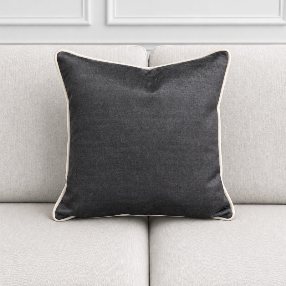 Vogue Cushion with White Piping