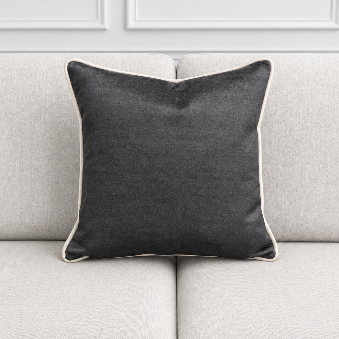 Vogue Cushion with White Piping