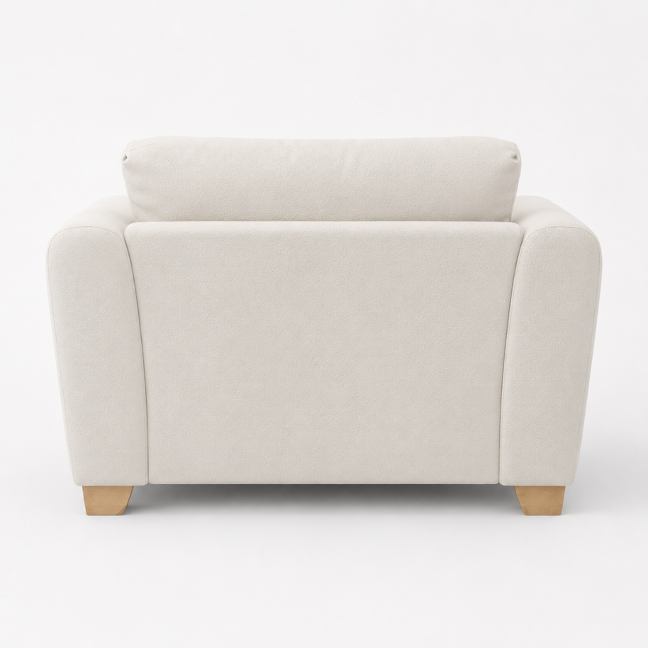 Beige armchair on a white background