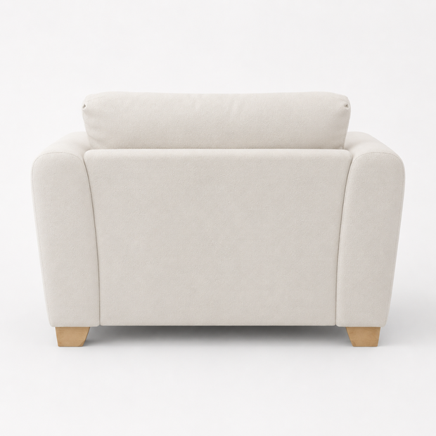 Beige armchair on a white background