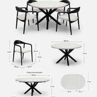Neve Extendable Table + Chairs