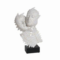 White Leaf Couple Sculpture