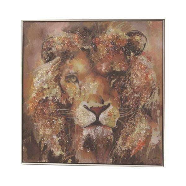 Lion Crystal Art Amber and Brown