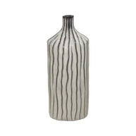 Monochrome Stripe Bottle Vase