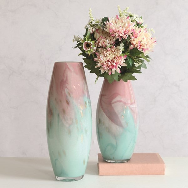 Aqua Glass Vase