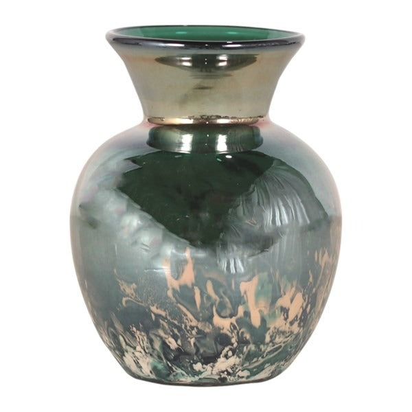 Green Lustre Bulb Vase