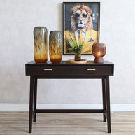 Amber Lustre Cylinder Vase