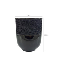 Black Glitz and Glaze Vase